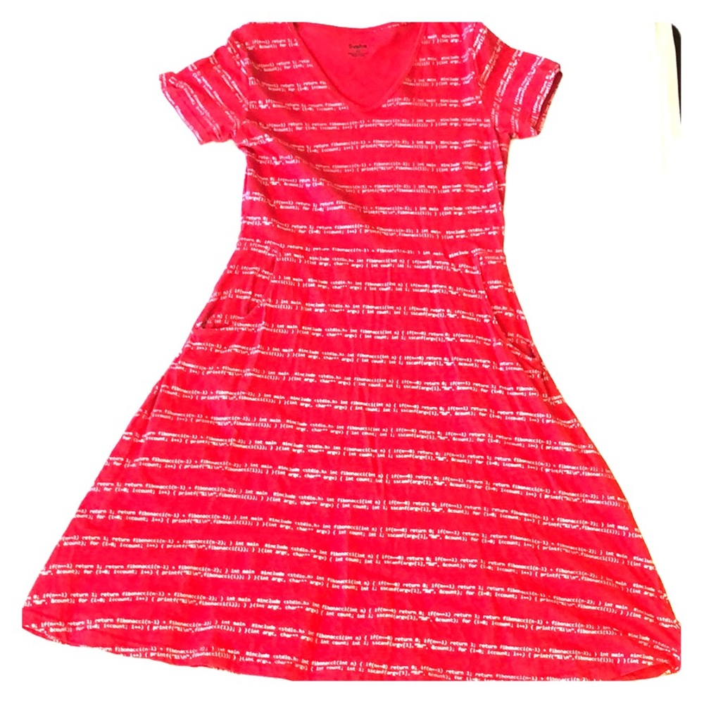 Organic cotton Svaha dress with computer code